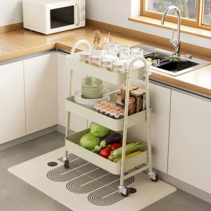 JHK 3 Tier Metal Storage Kitchen Cart